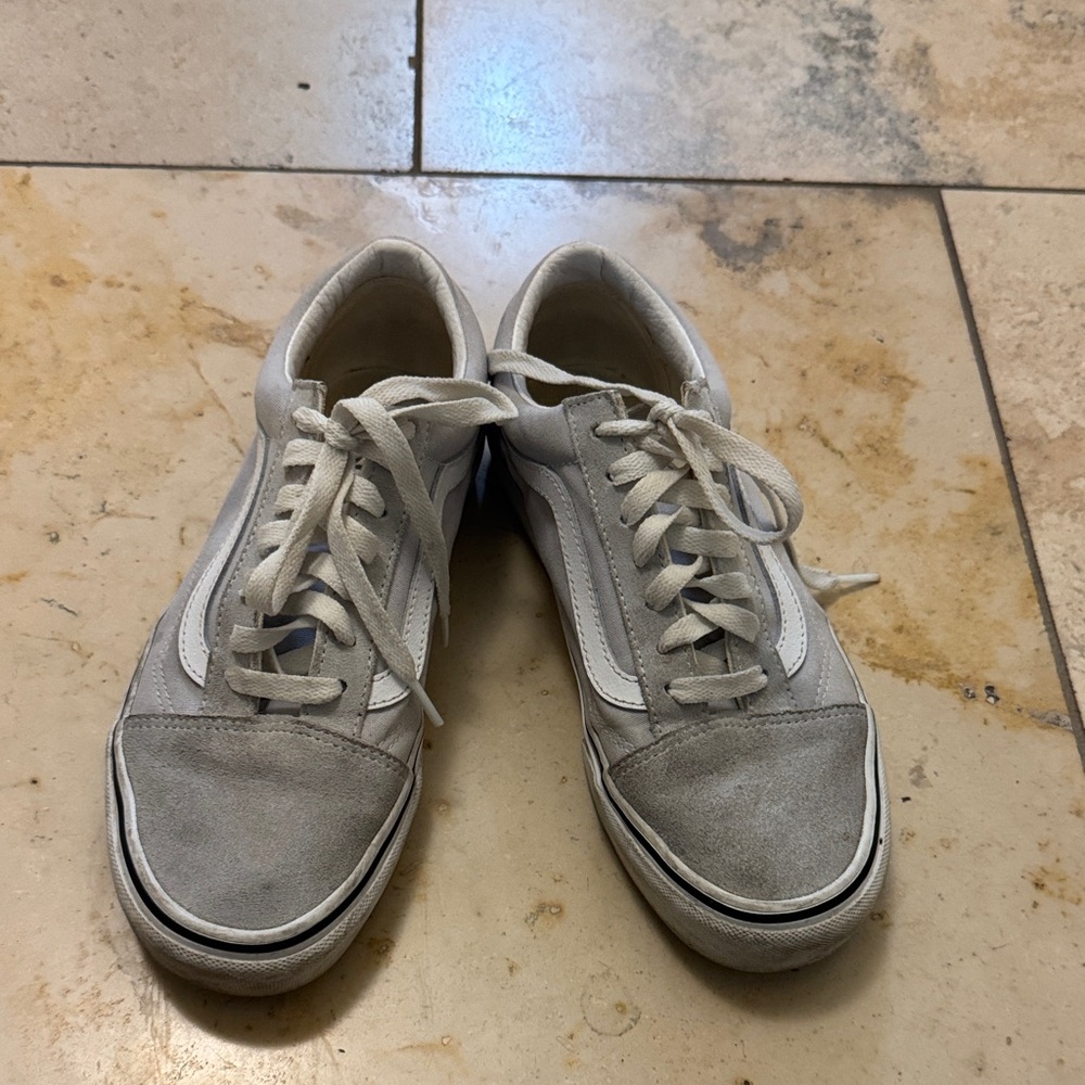 Vans White and Gray Women's Sneakers